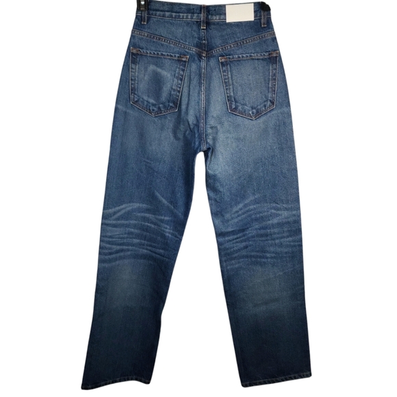 $298 EB DENIM Distressed Baggy Straight Leg Jeans - Picture 7 of 11